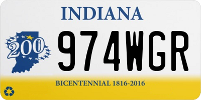 IN license plate 974WGR