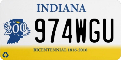 IN license plate 974WGU
