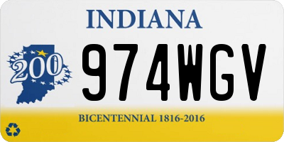 IN license plate 974WGV