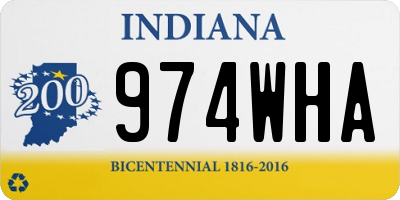 IN license plate 974WHA