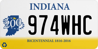 IN license plate 974WHC