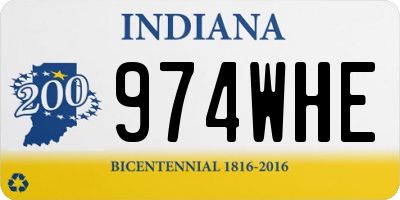 IN license plate 974WHE