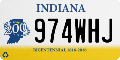 IN license plate 974WHJ