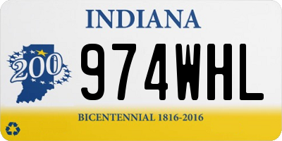 IN license plate 974WHL