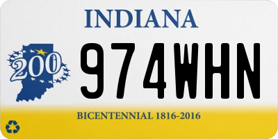 IN license plate 974WHN