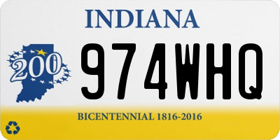 IN license plate 974WHQ