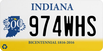 IN license plate 974WHS