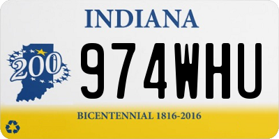 IN license plate 974WHU