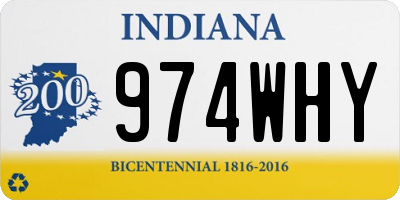 IN license plate 974WHY