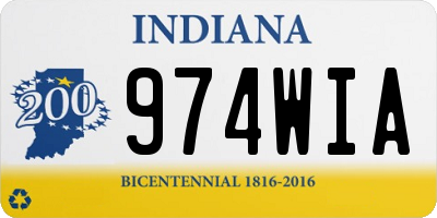 IN license plate 974WIA