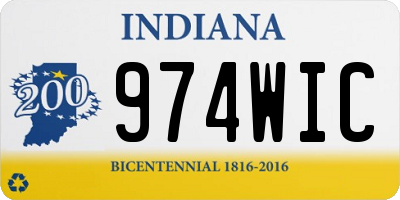 IN license plate 974WIC