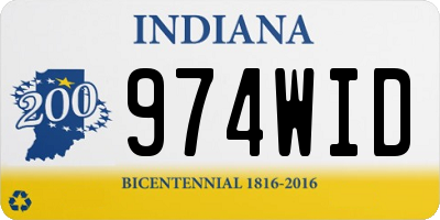 IN license plate 974WID