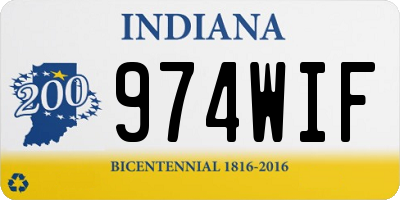 IN license plate 974WIF