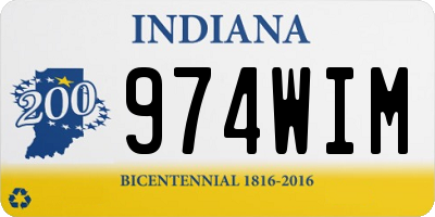 IN license plate 974WIM