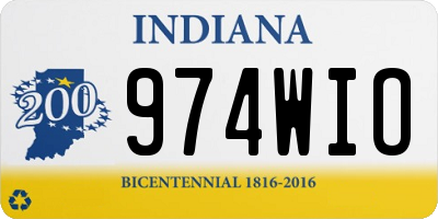 IN license plate 974WIO