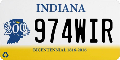 IN license plate 974WIR