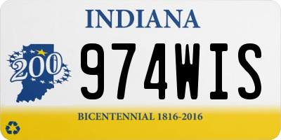 IN license plate 974WIS