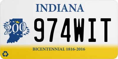IN license plate 974WIT