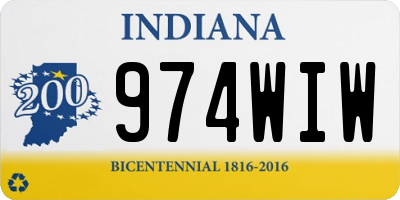 IN license plate 974WIW