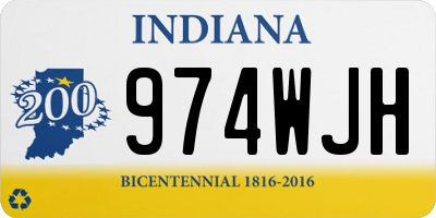 IN license plate 974WJH