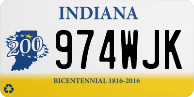 IN license plate 974WJK