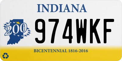 IN license plate 974WKF
