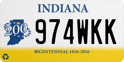 IN license plate 974WKK
