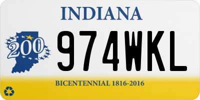 IN license plate 974WKL