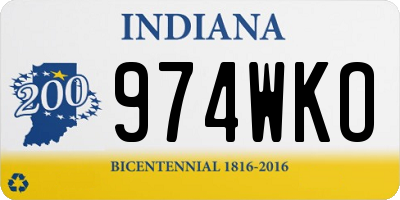 IN license plate 974WKO