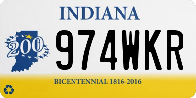 IN license plate 974WKR