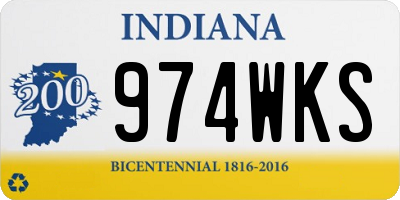 IN license plate 974WKS