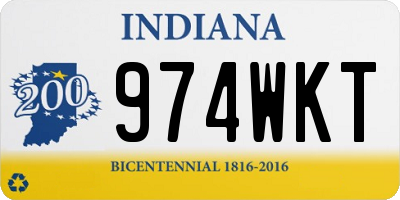 IN license plate 974WKT
