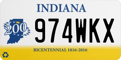 IN license plate 974WKX
