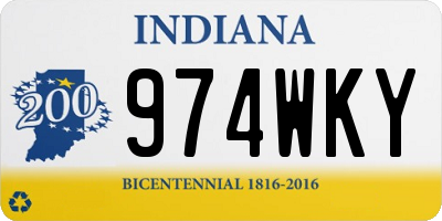 IN license plate 974WKY