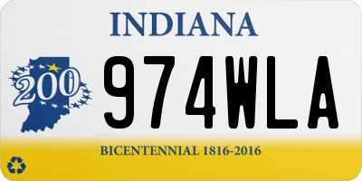 IN license plate 974WLA