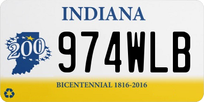 IN license plate 974WLB