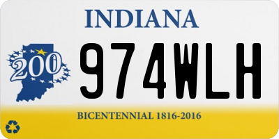 IN license plate 974WLH