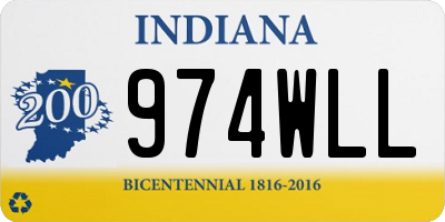 IN license plate 974WLL