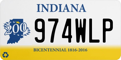IN license plate 974WLP