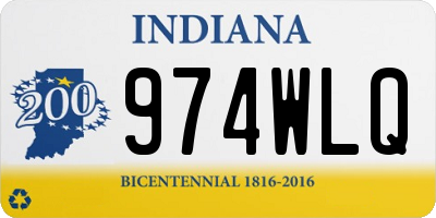 IN license plate 974WLQ