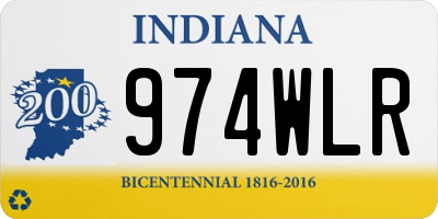 IN license plate 974WLR