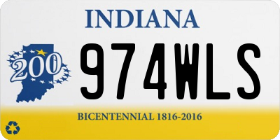 IN license plate 974WLS