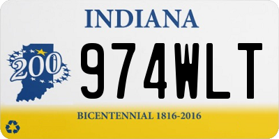 IN license plate 974WLT