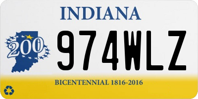 IN license plate 974WLZ