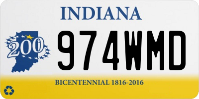 IN license plate 974WMD