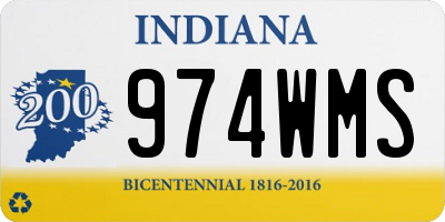 IN license plate 974WMS