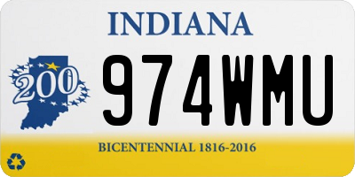 IN license plate 974WMU