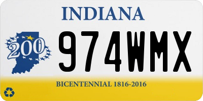 IN license plate 974WMX