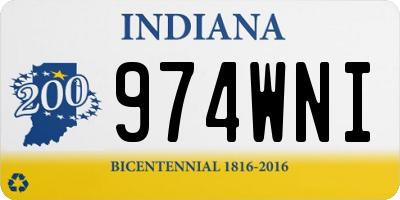 IN license plate 974WNI
