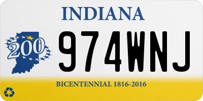 IN license plate 974WNJ